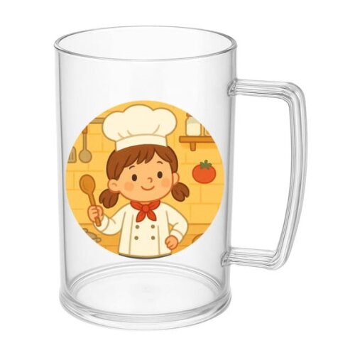 Caneca de Chopp Infantil Personalizada Mini Chefe Menina