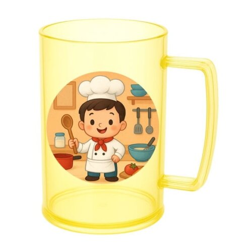 Caneca de Chopp Infantil Personalizada Mini Chefe Menino