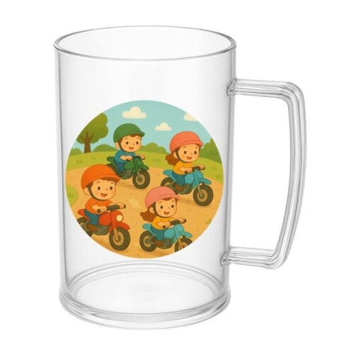 Caneca de Chopp Infantil Personalizada Motocicletas Kids