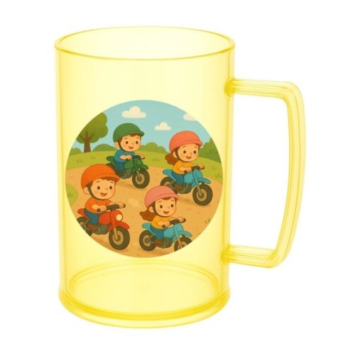 Caneca de Chopp Infantil Personalizada Motocicletas Kids