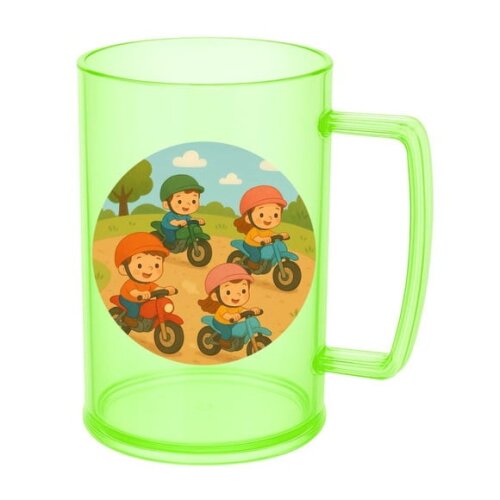 Caneca de Chopp Infantil Personalizada Motocicletas Kids