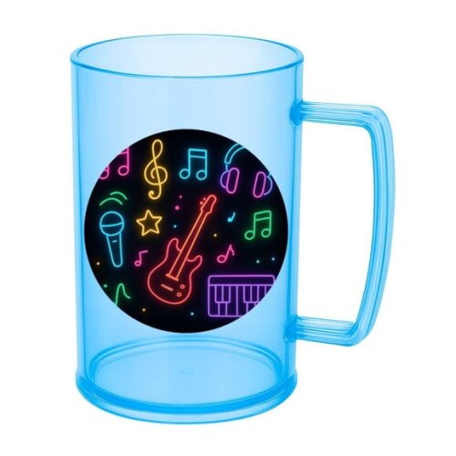 Caneca de Chopp Infantil Personalizada Neon Musical