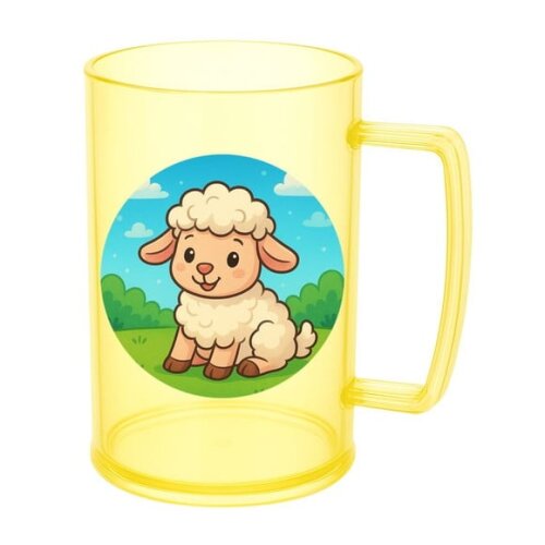 Caneca de Chopp Infantil Personalizada Ovelhinha