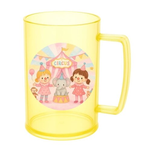 Caneca de Chopp Infantil Personalizada Palhacinhas Aquarela