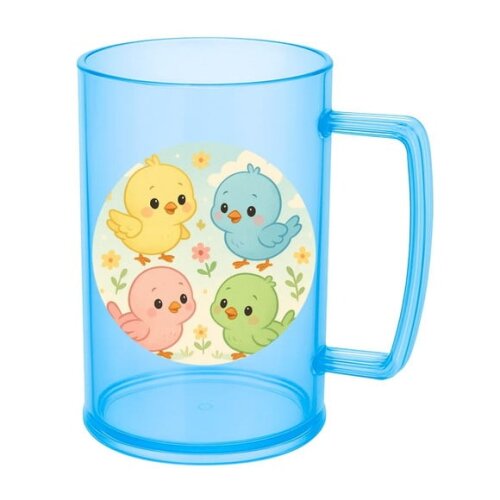 Caneca de Chopp Infantil Personalizada Passarinhos Baby
