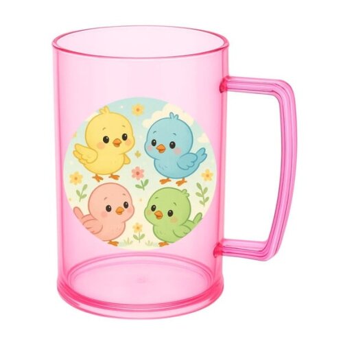 Caneca de Chopp Infantil Personalizada Passarinhos Baby