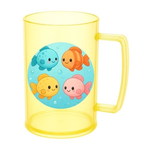 Caneca de Chopp Infantil Personalizada Peixinhos Baby