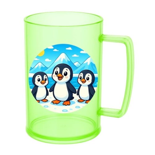 Caneca de Chopp Infantil Personalizada Pinguins