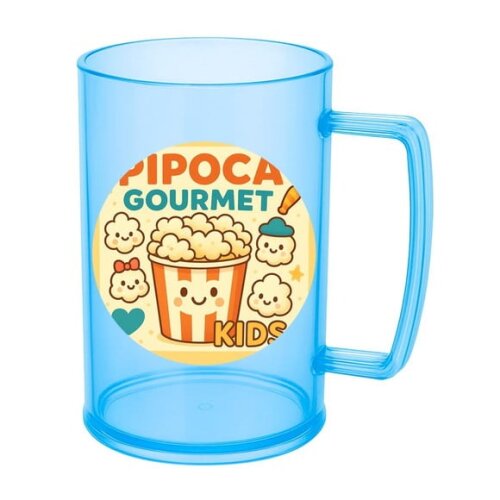 Caneca de Chopp Infantil Personalizada Pipoca Gourmet Kids