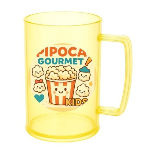 Caneca de Chopp Infantil Personalizada Pipoca Gourmet Kids