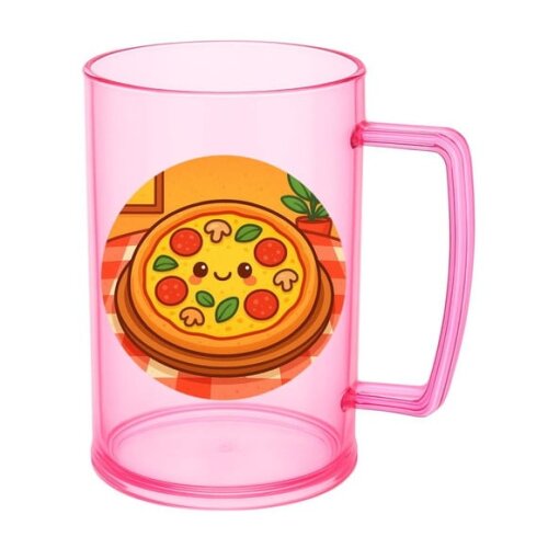 Caneca de Chopp Infantil Personalizada Pizza Divertida