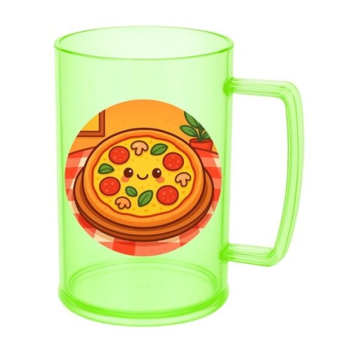 Caneca de Chopp Infantil Personalizada Pizza Divertida