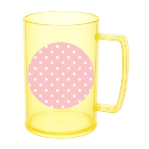 Caneca de Chopp Infantil Personalizada Poá Rosa Bebê