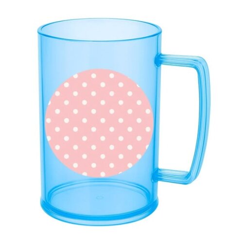 Caneca de Chopp Infantil Personalizada Poá Rosa Bebê
