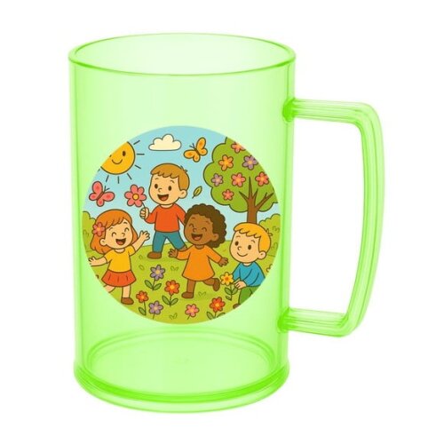 Caneca de Chopp Infantil Personalizada Primavera Divertida