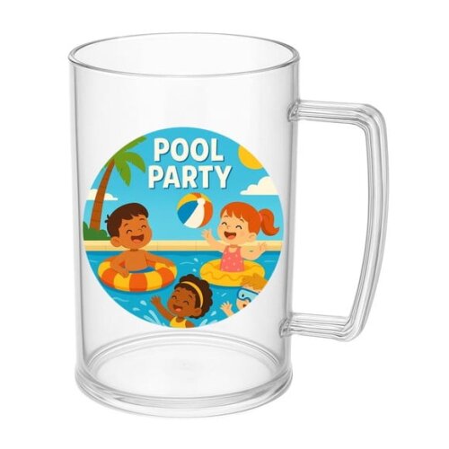 Caneca de Chopp Infantil Personalizada Pool Party