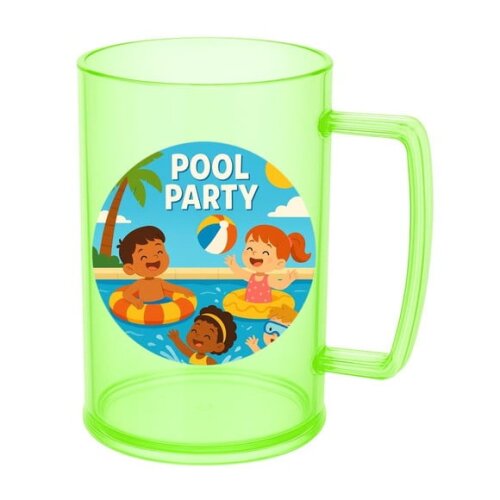 Caneca de Chopp Infantil Personalizada Pool Party