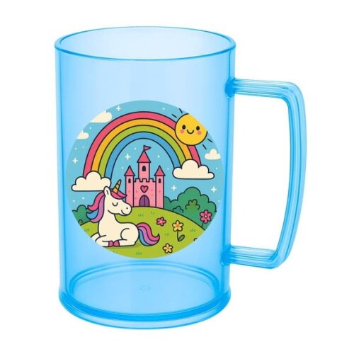 Caneca de Chopp Infantil Personalizada Reino do Arco-íris