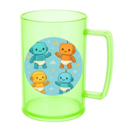 Caneca de Chopp Infantil Personalizada Robôs Baby