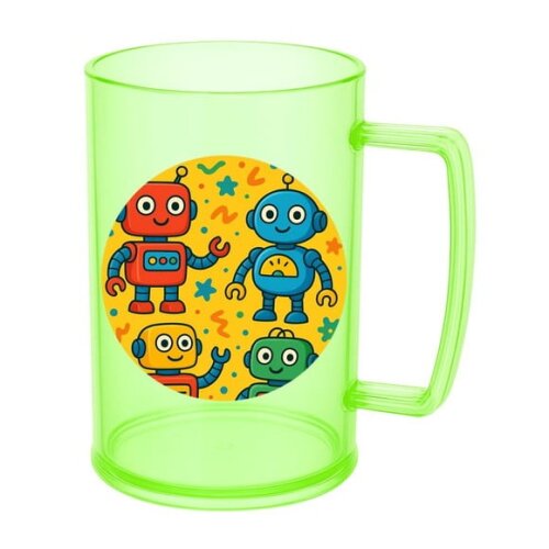 Caneca de Chopp Infantil Personalizada Robôs Divertidos