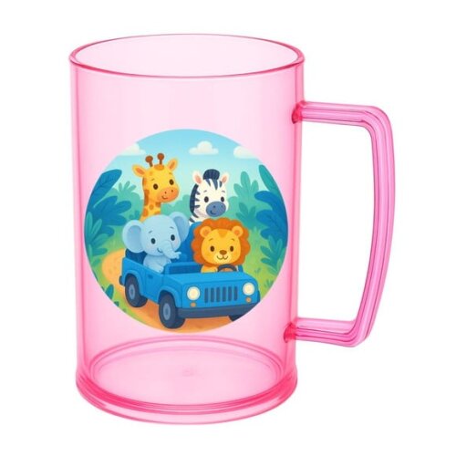 Caneca de Chopp Infantil Personalizada Safari Azul