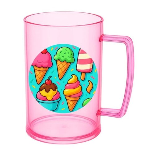 Caneca de Chopp Infantil Personalizada Sorvetes