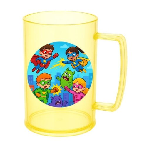 Caneca de Chopp Infantil Personalizada Super Heróis