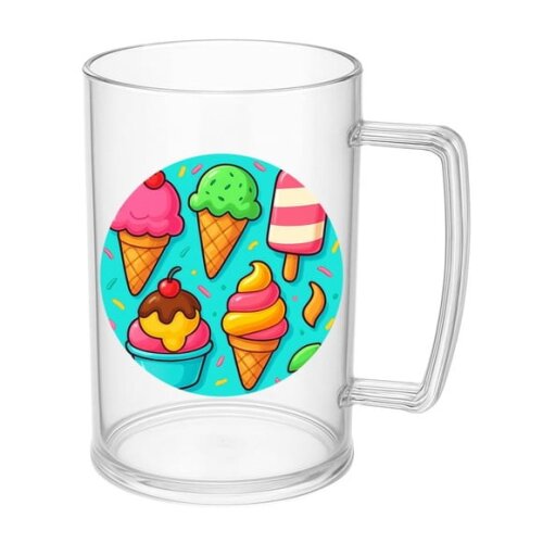 Caneca de Chopp Infantil Personalizada Sorvetes