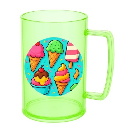Caneca de Chopp Infantil Personalizada Sorvetes