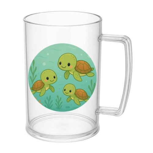 Caneca de Chopp Infantil Personalizada Tartaruguinhas