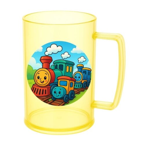 Caneca de Chopp Infantil Personalizada Trens Antigos