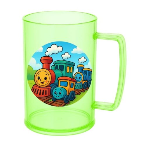 Caneca de Chopp Infantil Personalizada Trens Antigos