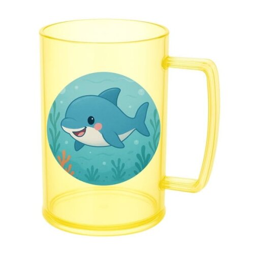 Caneca de Chopp Infantil Personalizada Tubarãozinho Fofo