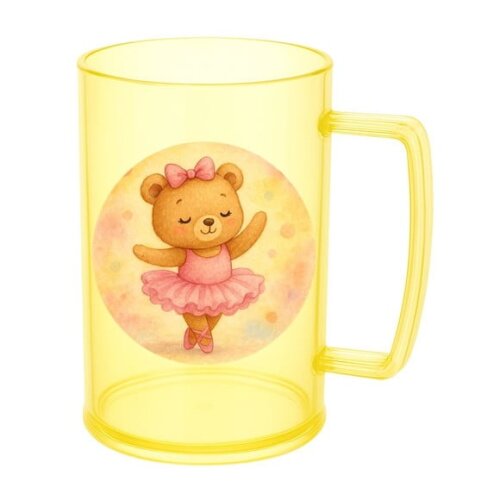 Caneca de Chopp Infantil Personalizada Ursinha Bailarina