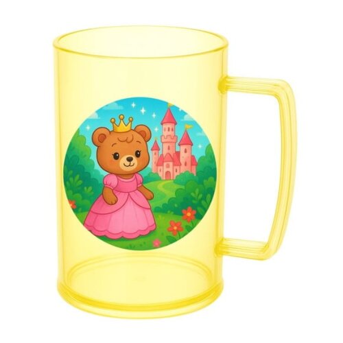 Caneca de Chopp Infantil Personalizada Ursinha Princesa