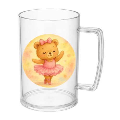 Caneca de Chopp Infantil Personalizada Ursinha Bailarina