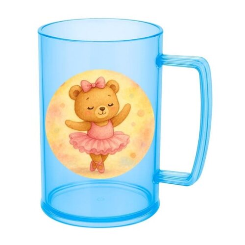Caneca de Chopp Infantil Personalizada Ursinha Bailarina
