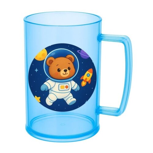 Caneca de Chopp Infantil Personalizada Ursinho Astronauta