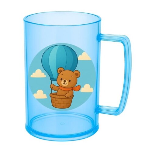 Caneca de Chopp Infantil Personalizada Ursinho Baloeiro