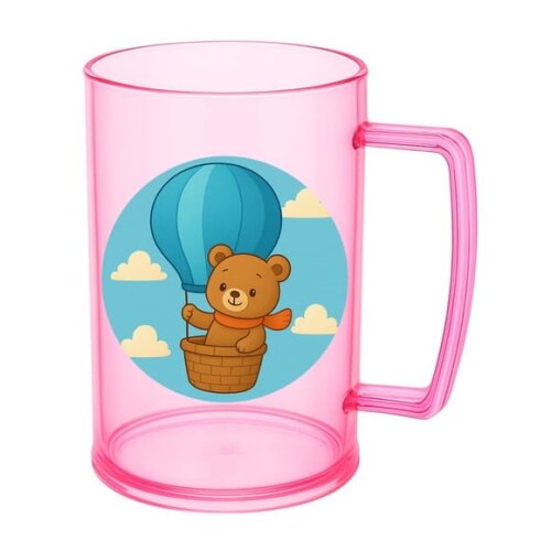 Caneca de Chopp Infantil Personalizada Ursinho Baloeiro