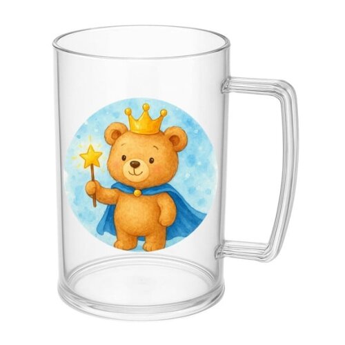 Caneca de Chopp Infantil Personalizada Ursinho Príncipe