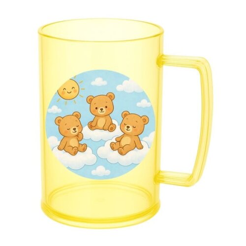 Caneca de Chopp Infantil Personalizada Ursinhos na Nuvem