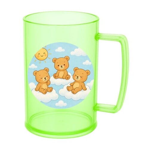 Caneca de Chopp Infantil Personalizada Ursinhos na Nuvem
