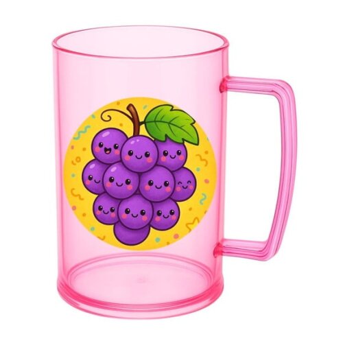 Caneca de Chopp Infantil Personalizada Uvinhas Fofas