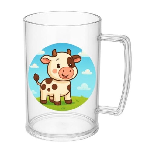Caneca de Chopp Infantil Personalizada Vaquinha