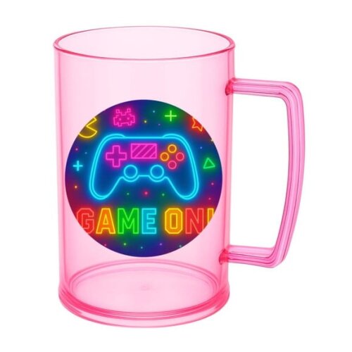 Caneca de Chopp Infantil Personalizada Video Game Neon