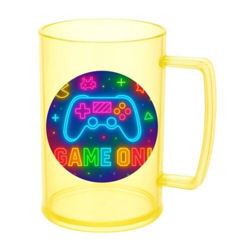 Caneca de Chopp Infantil Personalizada Video Game Neon