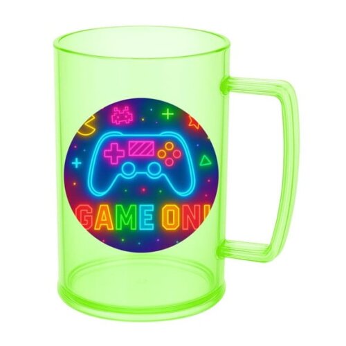 Caneca de Chopp Infantil Personalizada Video Game Neon