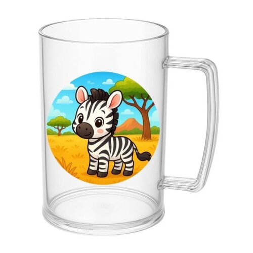 Caneca de Chopp Infantil Personalizada Zebra Baby