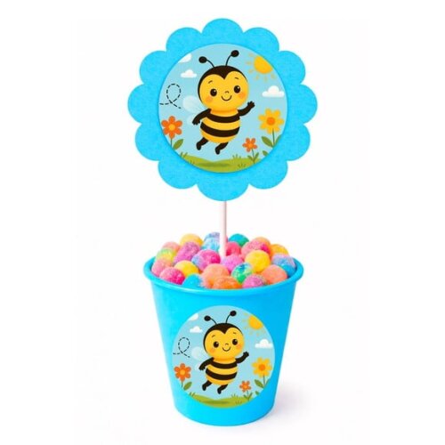Centro de Mesa Flor Personalizado Abelhinha